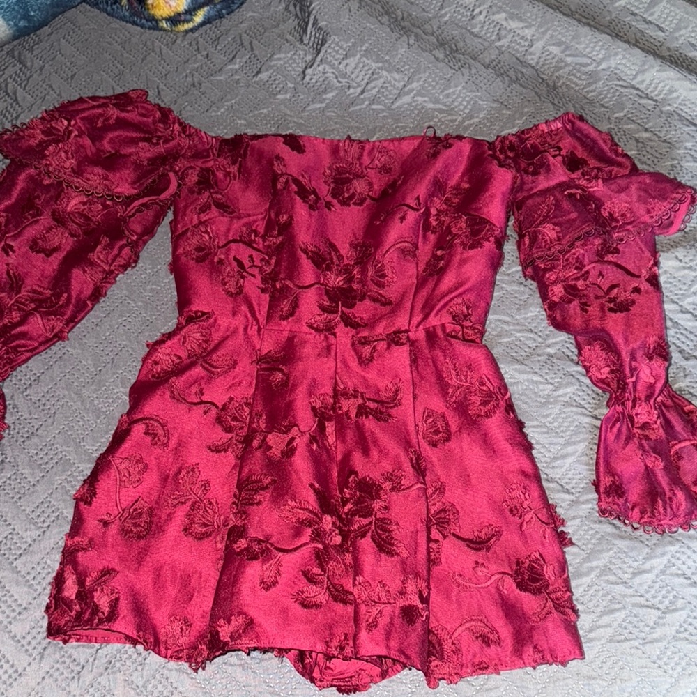 KEEPSAKE the Label Red Floral Romper